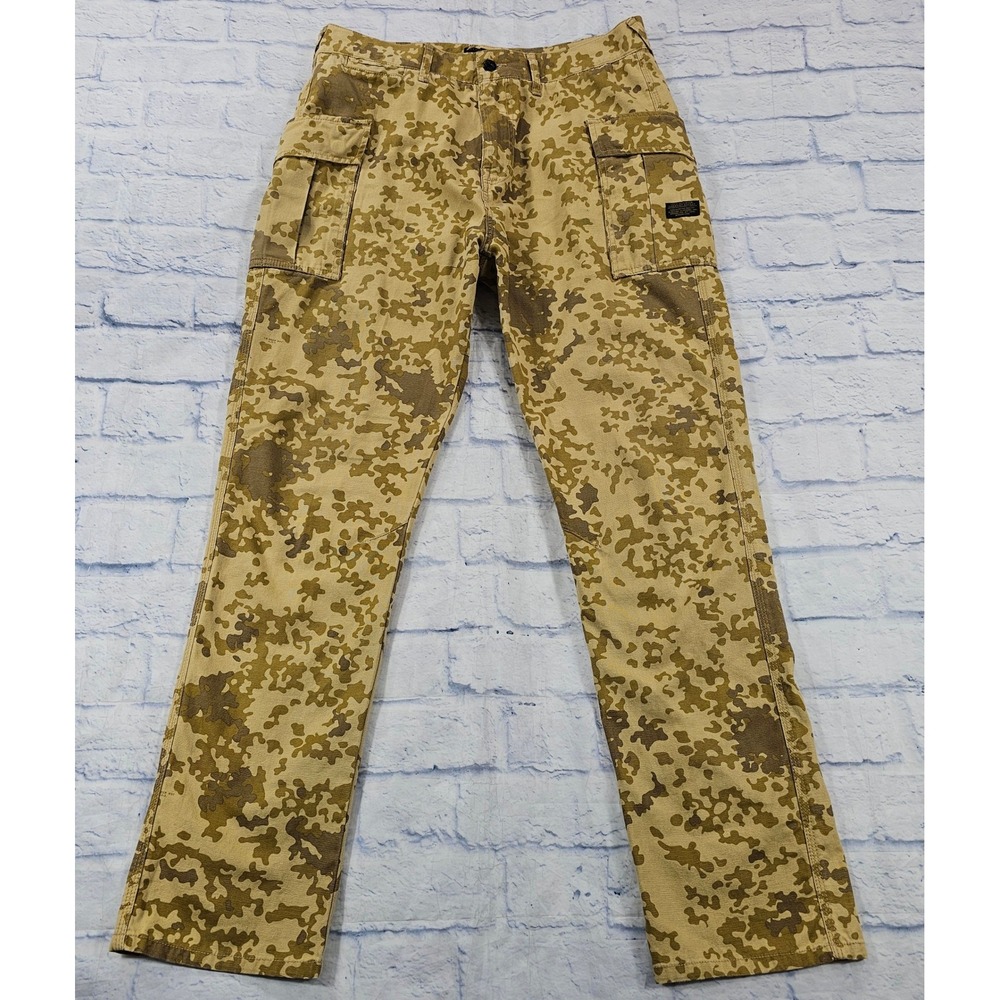 10 Deep Cargo Pants MEN 36 Tan Desert Flecktarn Camo Streetwear Tactical Utility